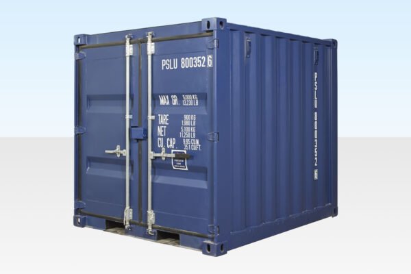 8ft zeecontainer (één reis) blauw (RAL 5013)