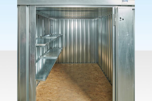Bundel met 3 m platte containercontainers – Enkelzijdig (twee lagen)