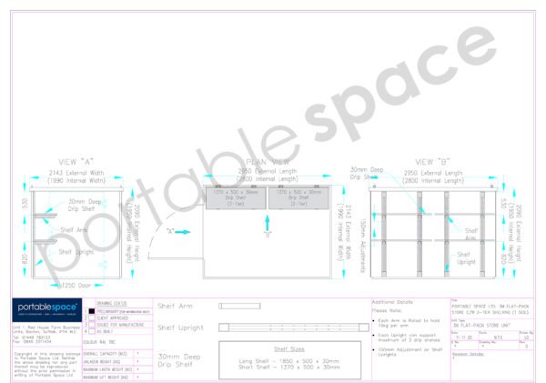 Bundel met 3 m platte containercontainers – Enkelzijdig (twee lagen) - Image 6
