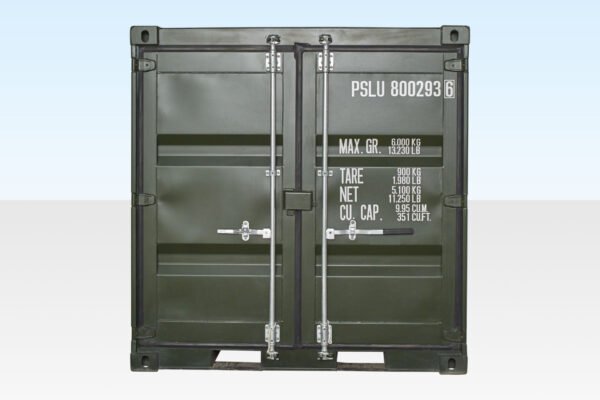 8ft One Trip zeecontainer groen (RAL 6007) - Image 4