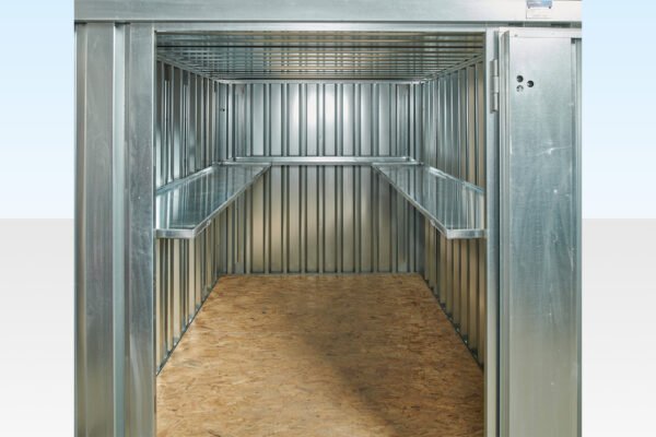 Bundel met 3 m platte containercontainers – Beide kanten & Achter (enkele laag)
